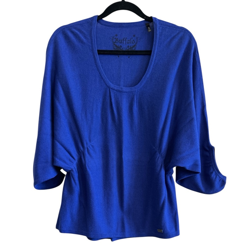 Buffalo David Bitton Royal Blue Batwing/Dolman Sleeve Sweater Size Large